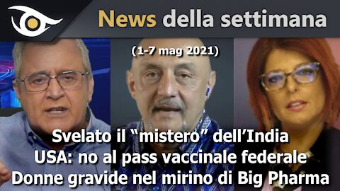 News della settimana (1 - 7 mag 2021)