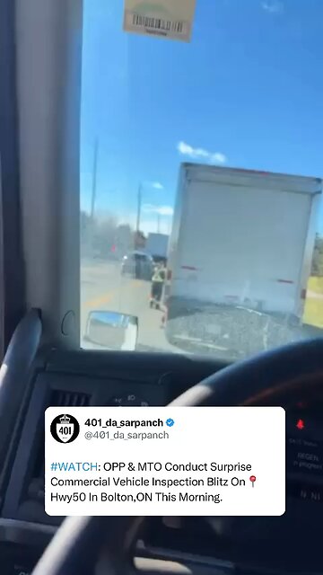 Surprise Commercial Vehicle Blitz In Bolton Ontario