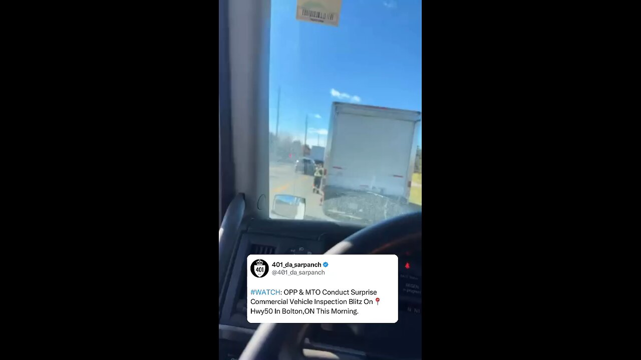 Surprise Commercial Vehicle Blitz In Bolton Ontario