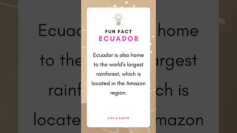 Fun Facts Ecuador