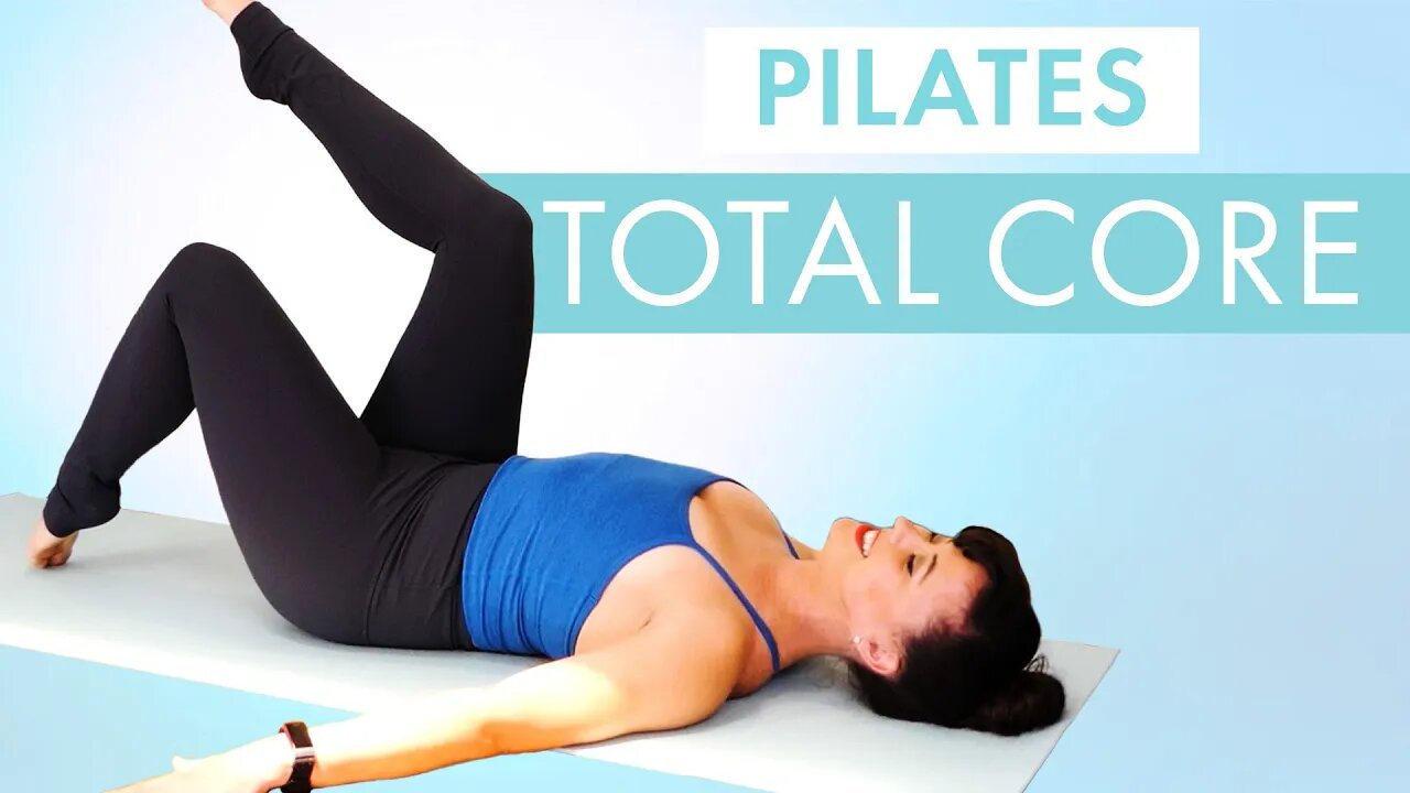 Full Core Pilates Workout, Burn Calories & Shred Fat! Full Body Stretches! w/ Kait Coats