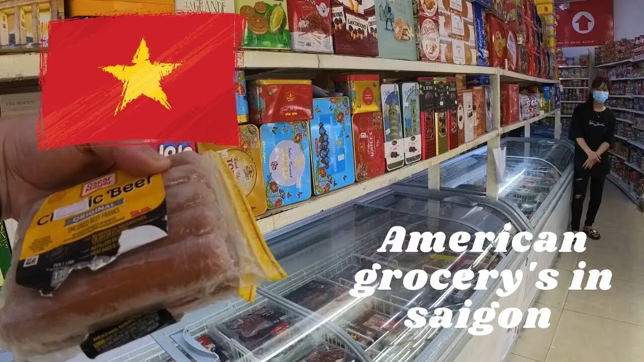 HIDDEN American / Western FOOD Grocery Store shopping in SAIGON VIETNAM 4K