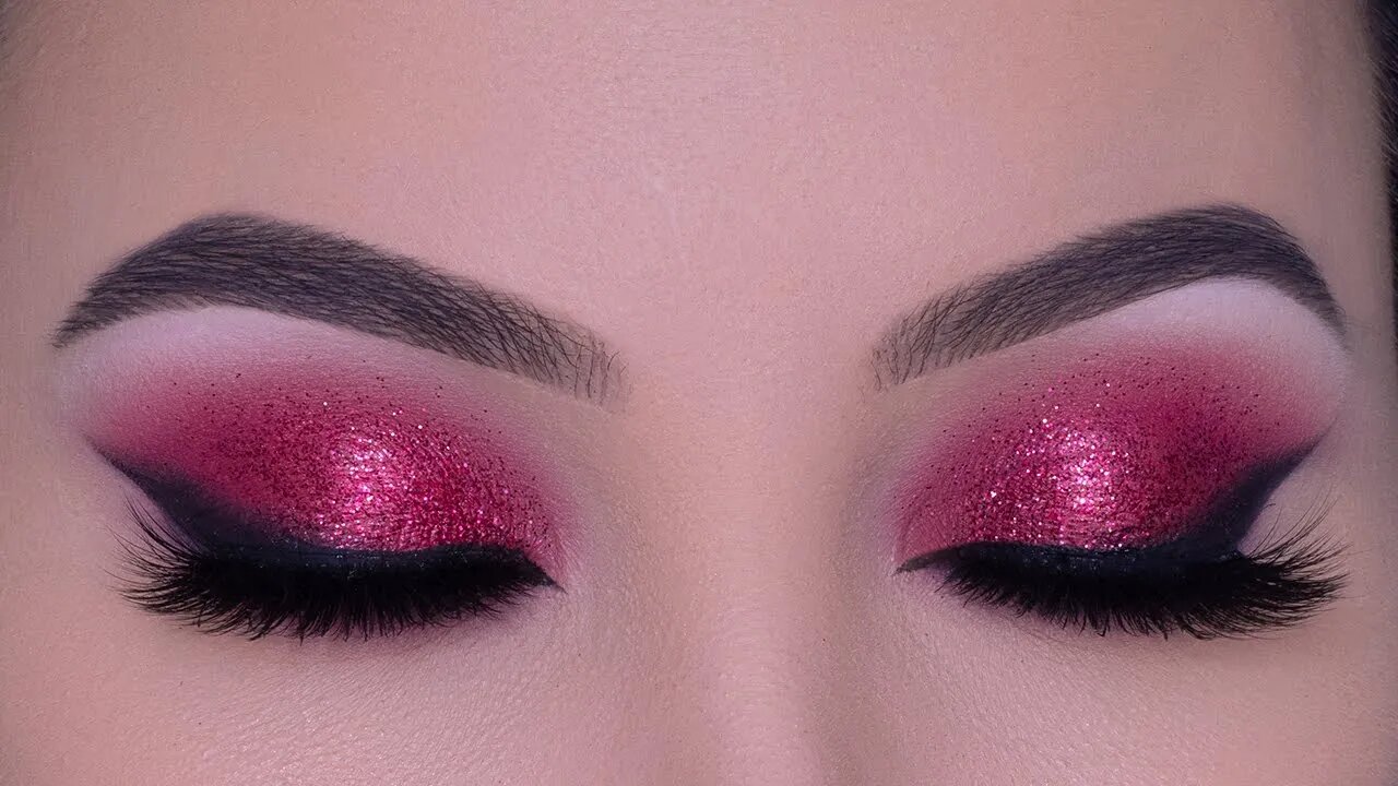 Ruby Glitter Eye Makeup Tutorial | Holiday Inspired Eye Look