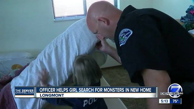 Longmont Police officer helps 4-year-old 'monster-proof' her new home