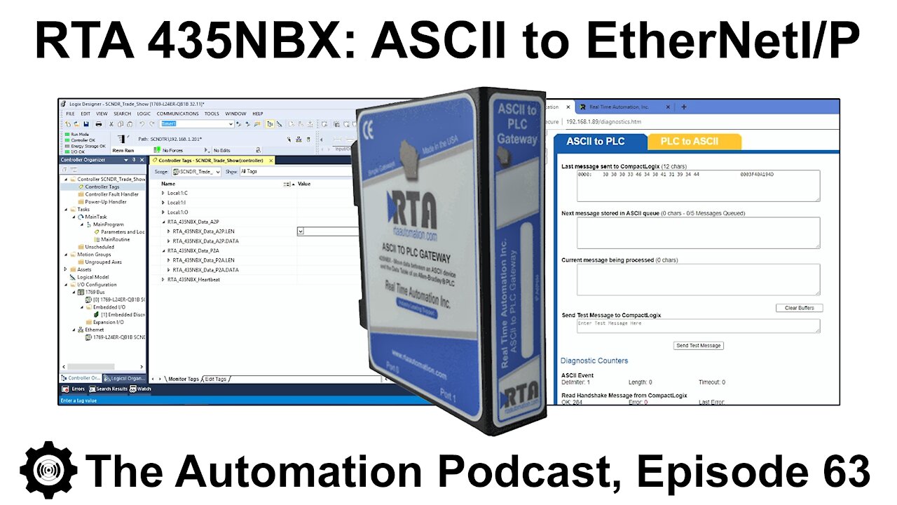 RTA 435NBX: ASCII To EtherNet/IP Gateway