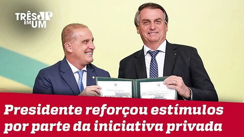 Bolsonaro discursa na consolidação do marco regulatório trabalhista