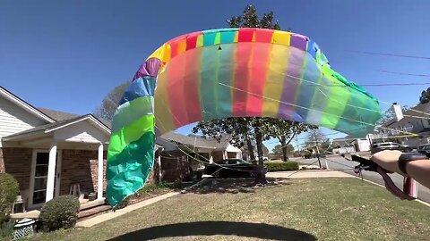 Hand kiting in very strong wind... don't do this