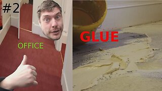 PART 2 GLUE DOWN OFFICE CARPET HOW TO