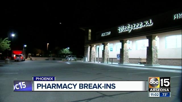 Burglars steal drugs from Phoenix Walgreens, other stores in Peoria and Glendale