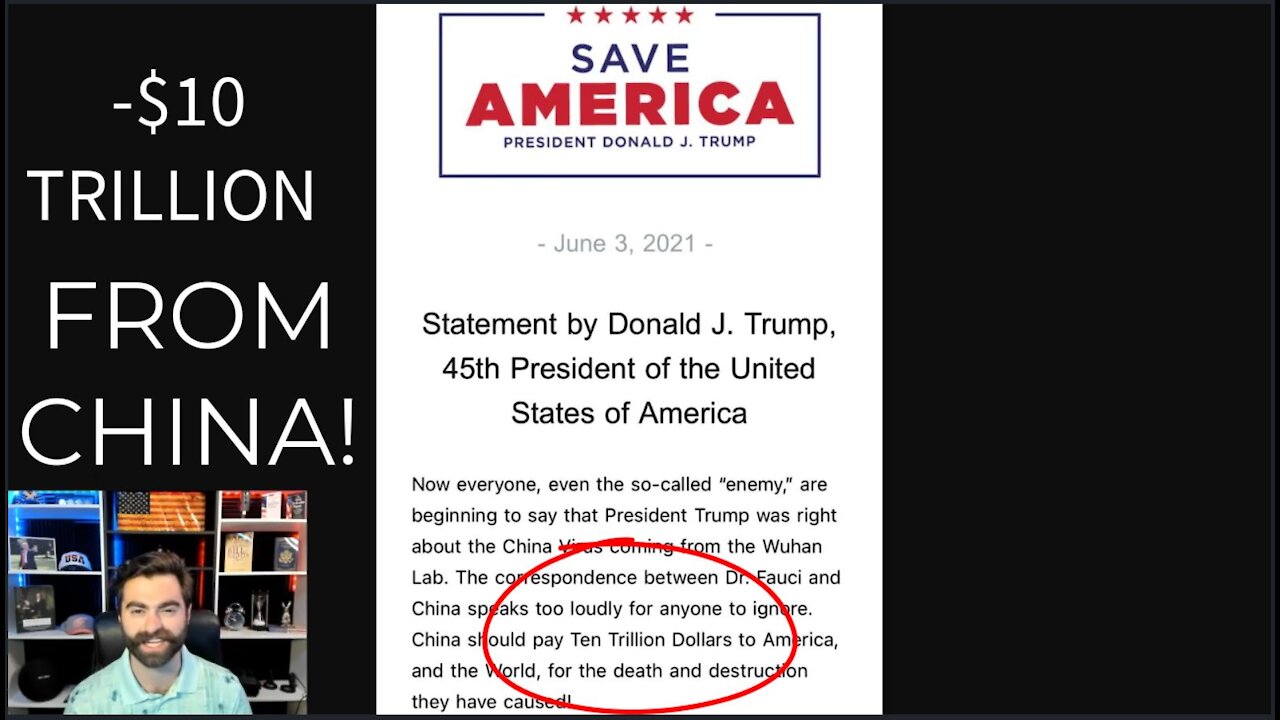 Pres. Trump DEMANDS TEN TRILLION DOLLARS From China For COVID-19 Damages! LOL