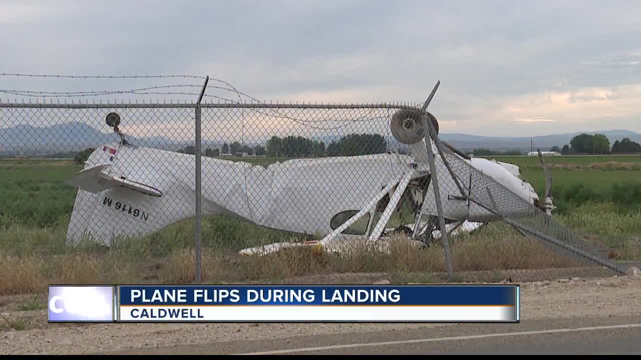 Pilot uninjured after plane crash at Caldwell airport