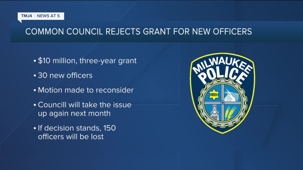 City of Milwaukee rejects $10M federal grant for 30 more police officers