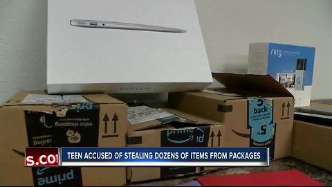 Teen arrested for stealing packages during holiday season