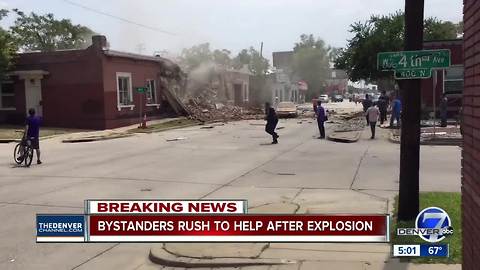 Natural gas explosion, building collapse injures 9 on Santa Fe Drive in Denver