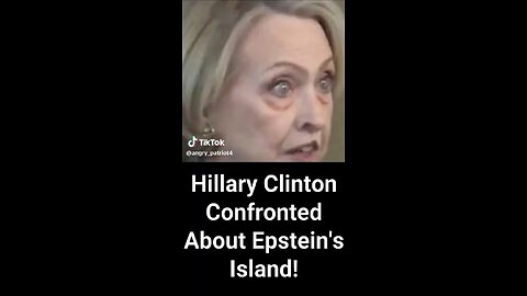 Hitlary, or whoever that is, being confronted about Epstein island!