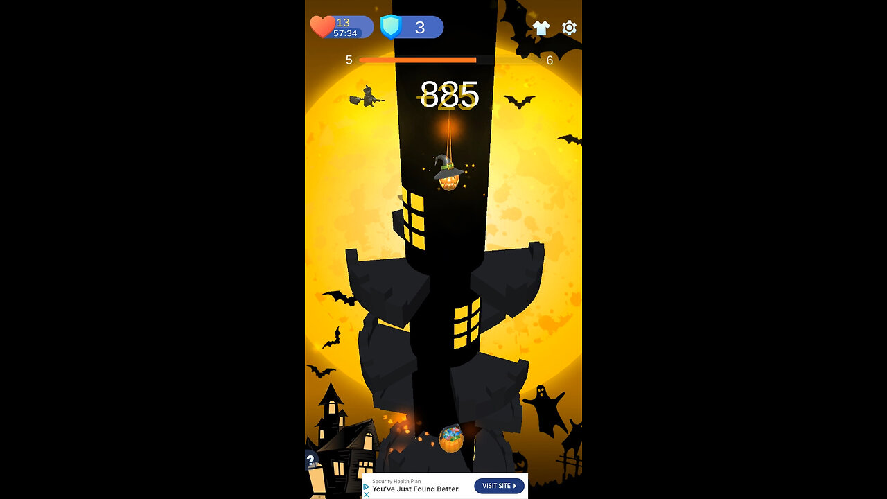 Halloween Jump Ball Game - Android Gameplay [4+ Mins, 480p60fps]