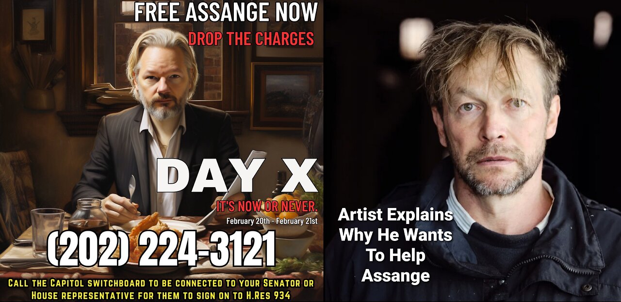 Julian Assange Fight Continues On, Artist Puts Priceless Work On The Line