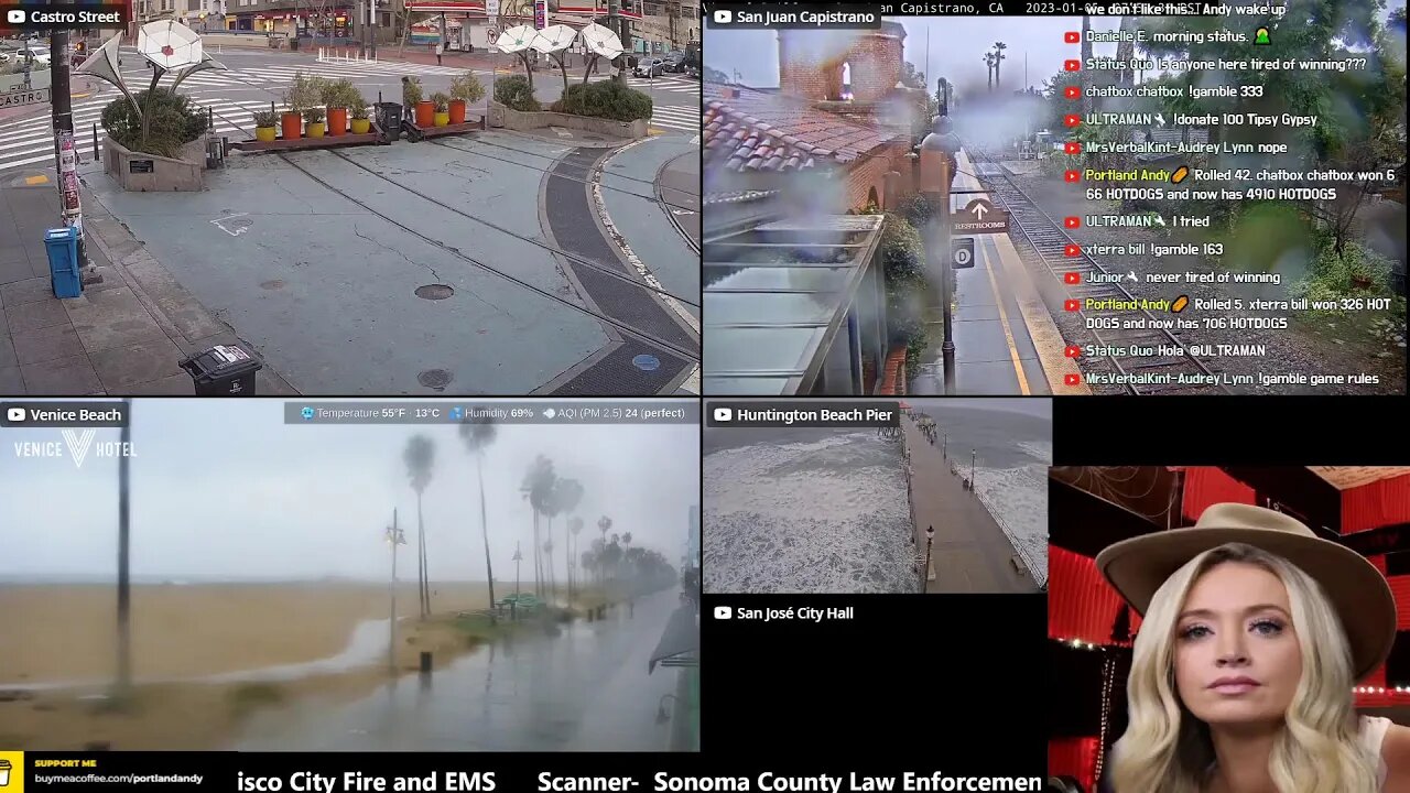 ☔️ VIVACIOUS CALIFORNIA LEVEL 5 STORM COVERAGE | BOMB CYCLONE MULTISTREAM