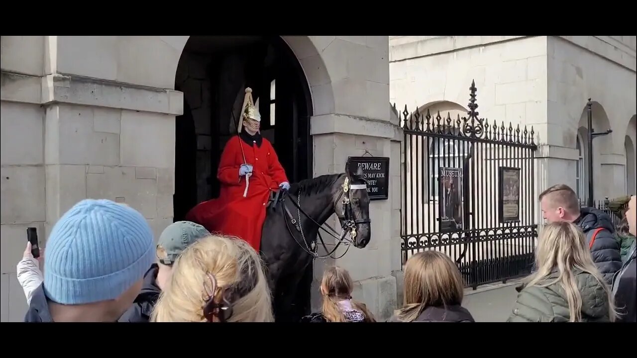 Make way ignorant man on a bike #horseguardsparade