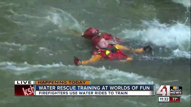 Water rescue training at Worlds of Fun
