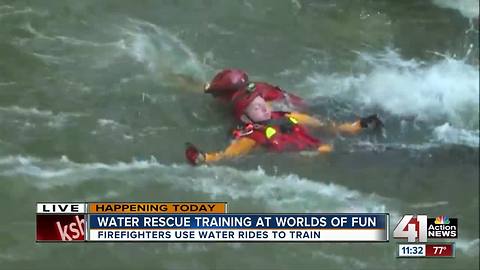 Water rescue training at Worlds of Fun