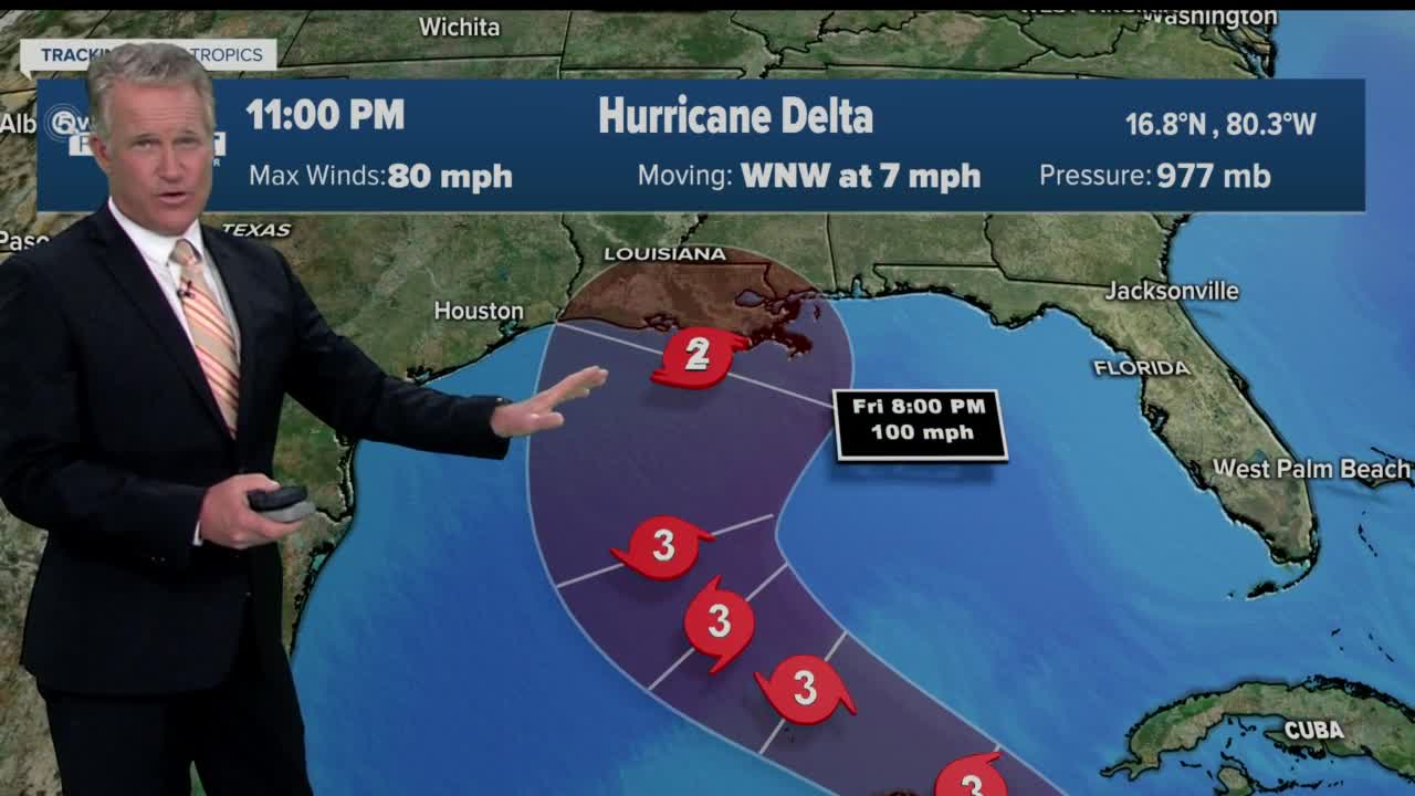 Strengthening Hurricane Delta roars toward Mexico's Yucatan