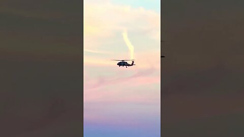 #Seaheak #military #chopper at dusk #beach