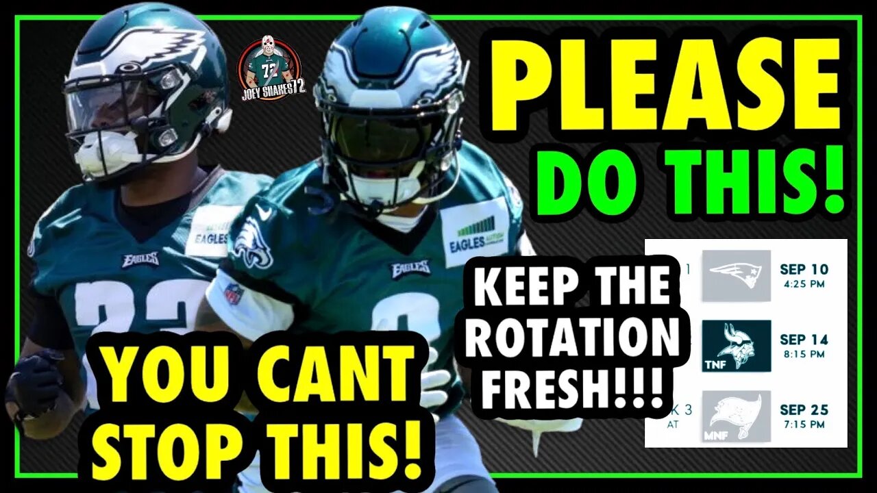 EAGLES RB'S NEED TO STAY FRESH FOR THIS REASON! MOST EXCITING GROUP! KELLY GREENS BEFORE CAMP?!