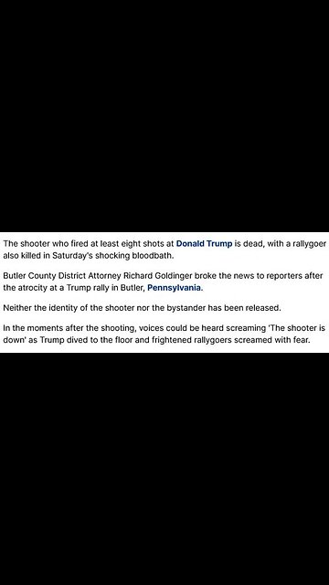 Sniper Says That Pres Trump Butler Pennsylvania rally Shooting "SCREAMS Conspiracy" 8-8-24 Valuetain