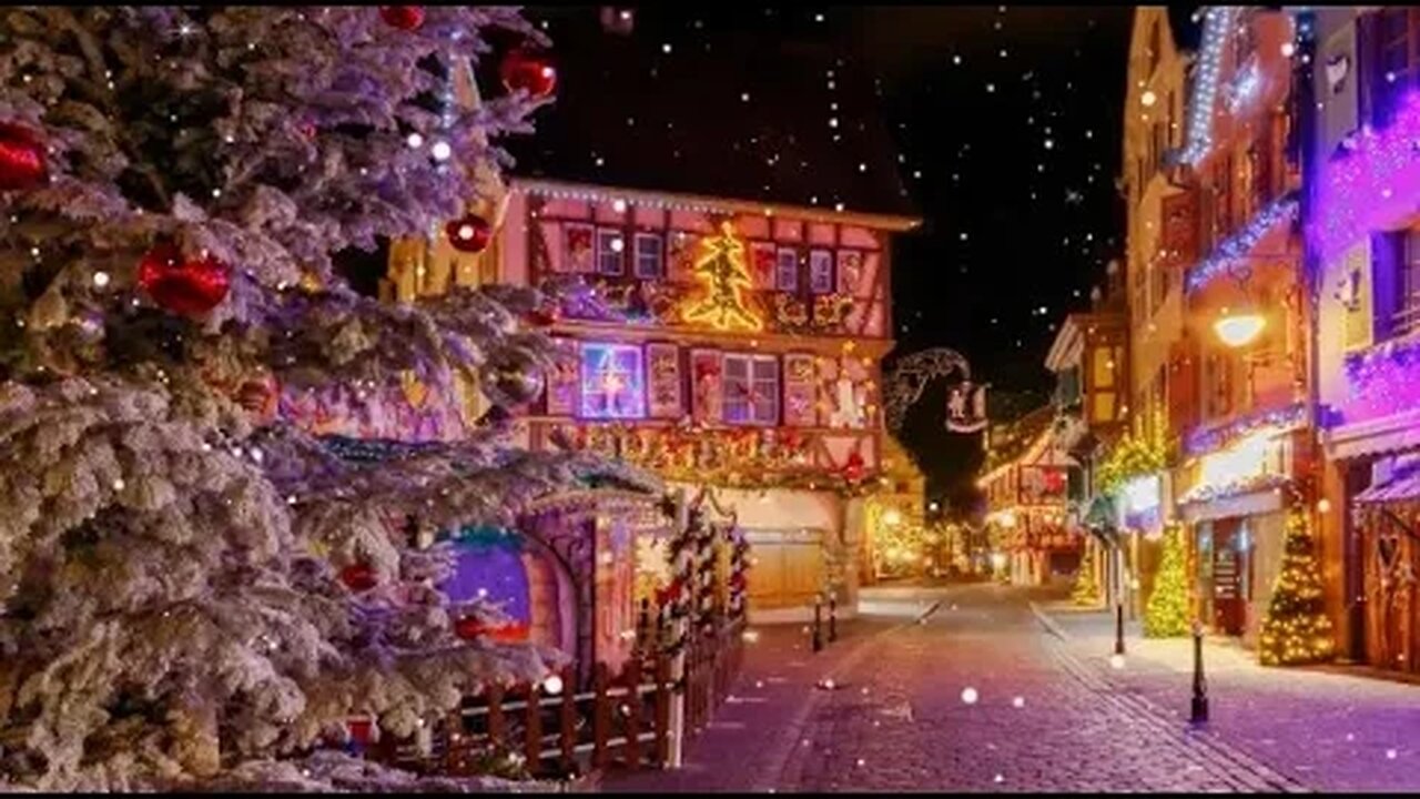 Happy Thanksgiving! Holiday Music Favorites❄ Snowfall Magic in a Christmas Village Wonderland❄️☃️