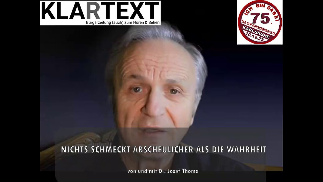 Dr. Josef Thoma zum Palästina-Konflikt: "Nichts schmeckt abscheulicher als die Wahrheit"