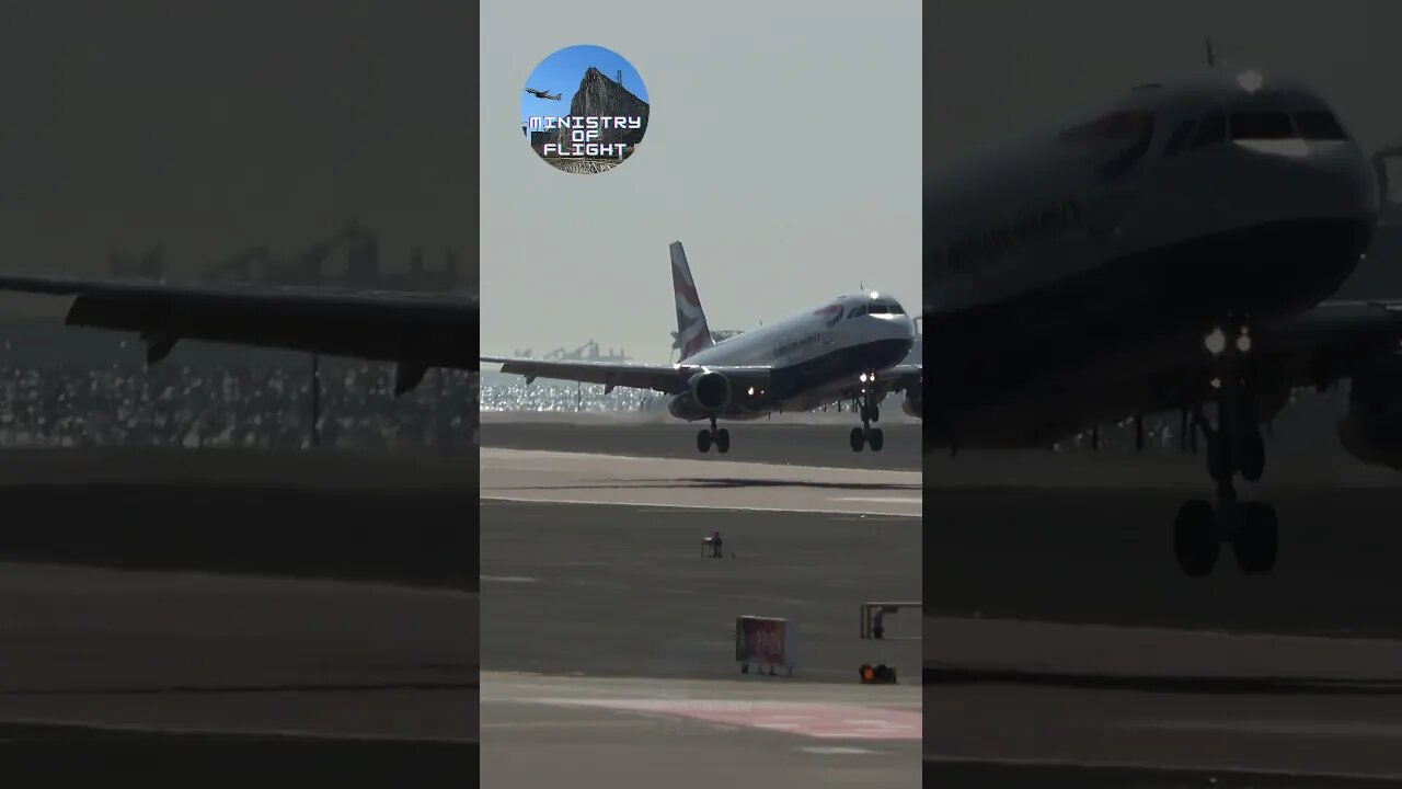 British Airways Landing at Gibraltar