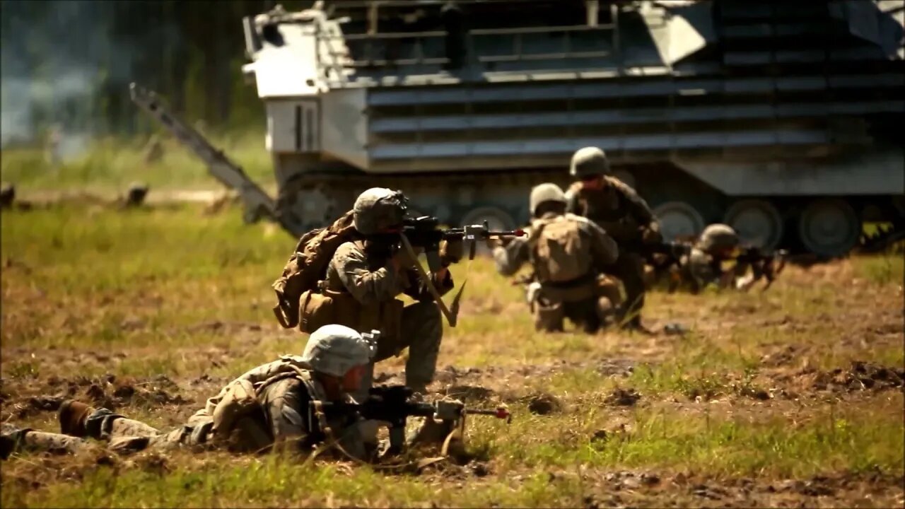 Marines Conduct a Mechanized Raid