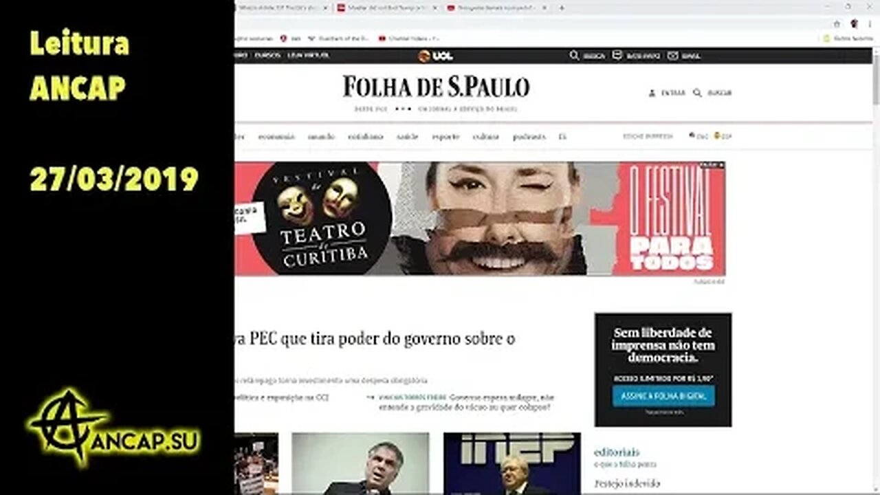 Contrapesos sem freio e artigo 13 | Leitura ANCAP 27/03/2019 | ANCAPSU