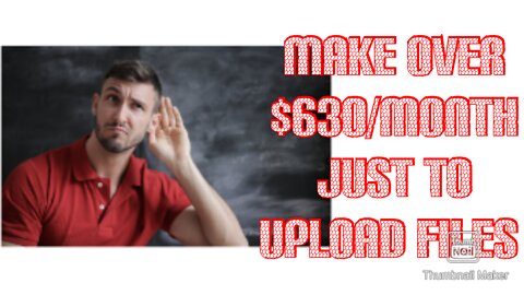 Earn up to $630 / month just to upload files (affiliate marketing)