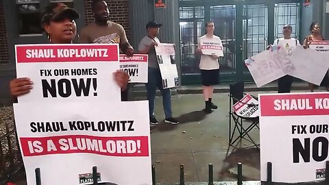 The We will not be Displaced Rally at 1090 Eastern Parkway hosted by @EqualFlatbush 8/15/23