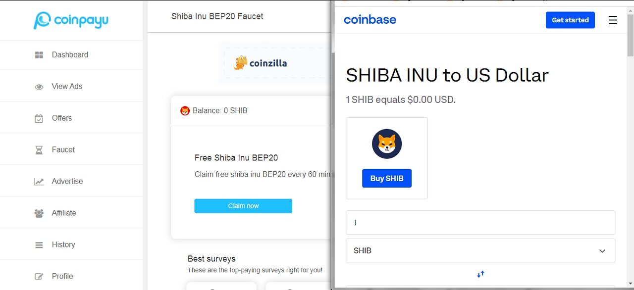 How To Earn Free 63.31 SHIBA INU SHIB Cryptocurrency At Coinpayu Every 60 minutes With Proof