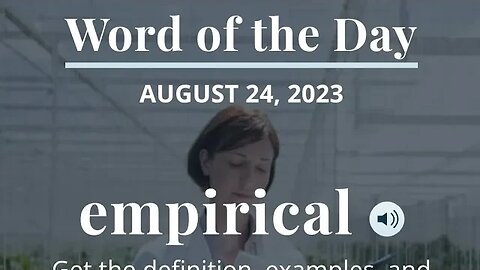 24 AUGUST WORD OF THE DAY