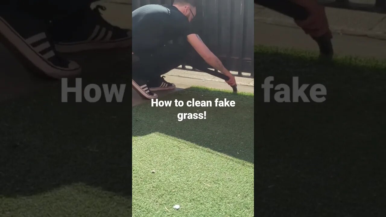How to clean fake grass!