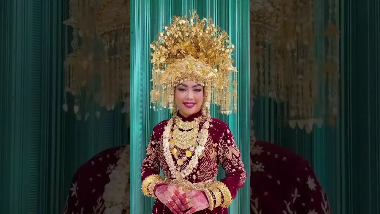 CANTIK ! PENGANTIN PAKAIAN ADAT PALEMBANG SUMATERA SELATAN INDONESIA #short #shorts #shortvideo