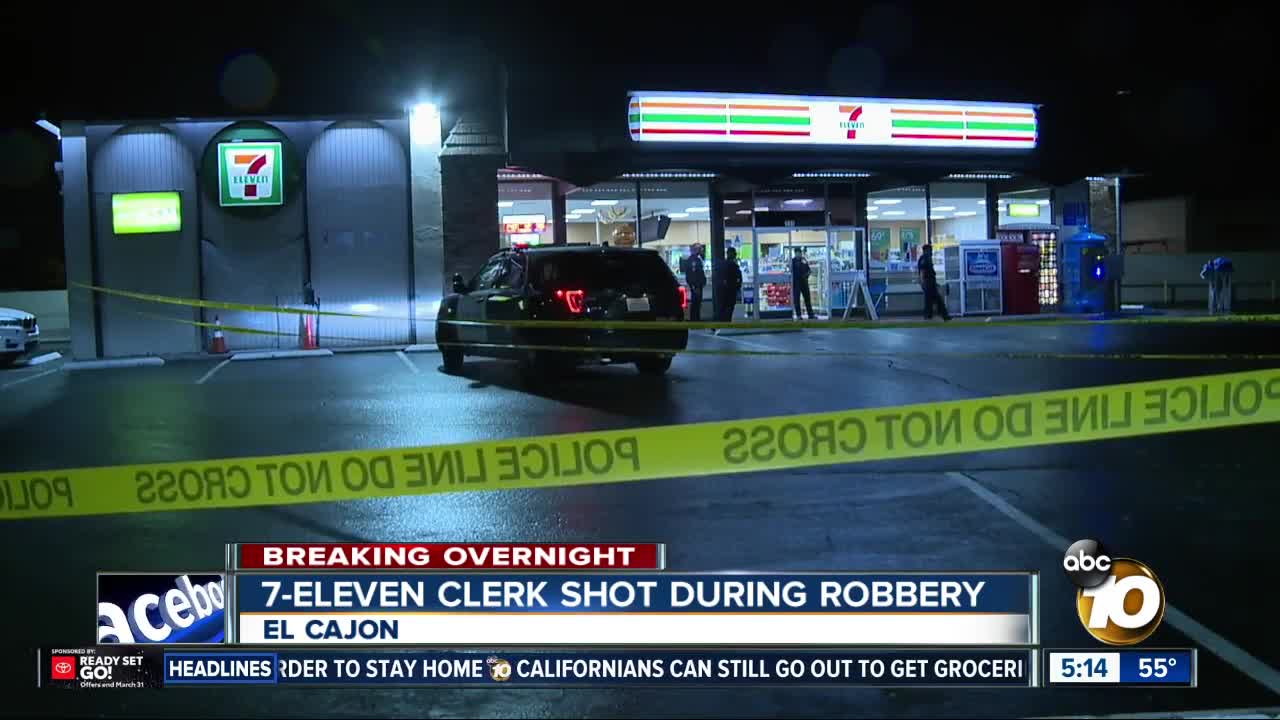 7-Eleven clerk shot during robbery in El Cajon