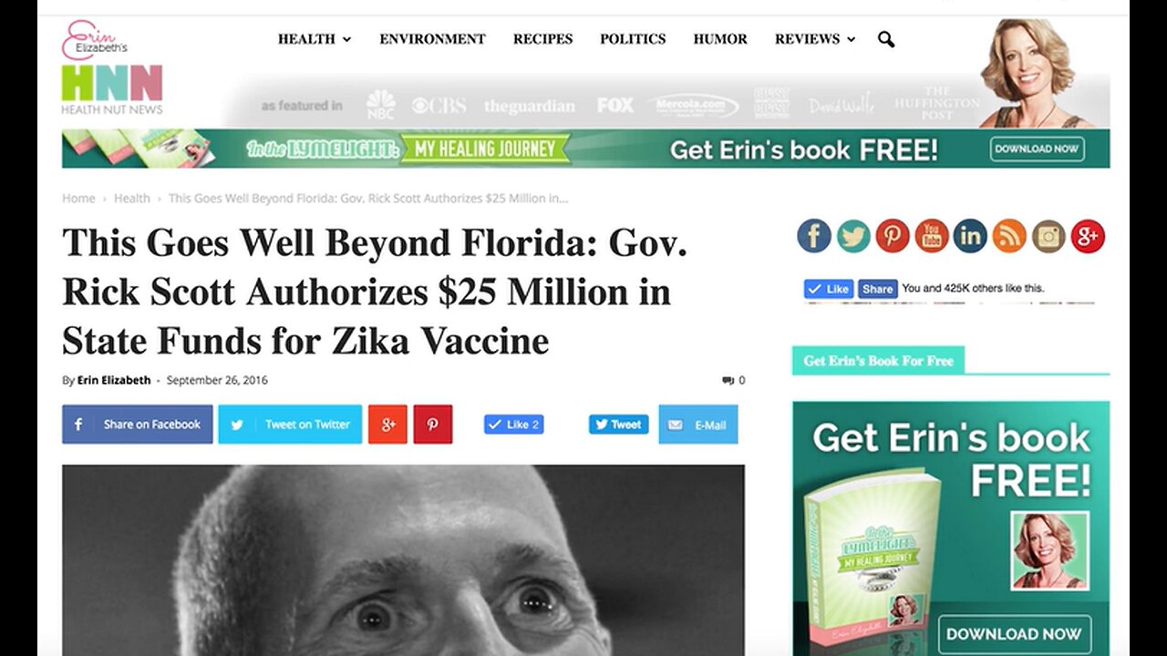 Rick Scott Authorizes $25M for Zika Vaccines & Urges for Billions More!!! (2016)