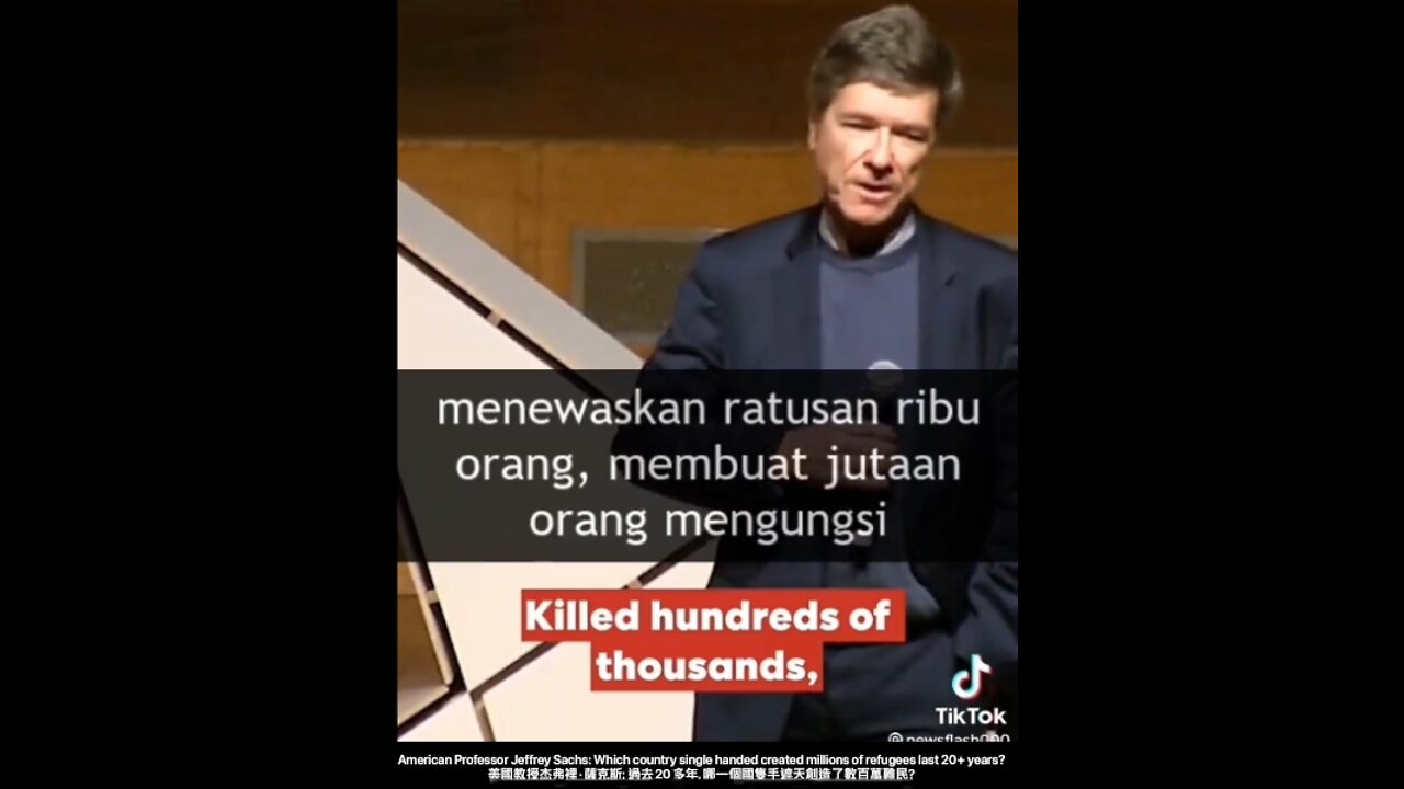 Jeffrey Sachs: Which country single handed created millions of refugees last 20+ years?