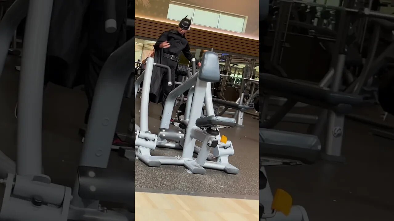 Who let Batman in the gym??? #prank #funny #shorts