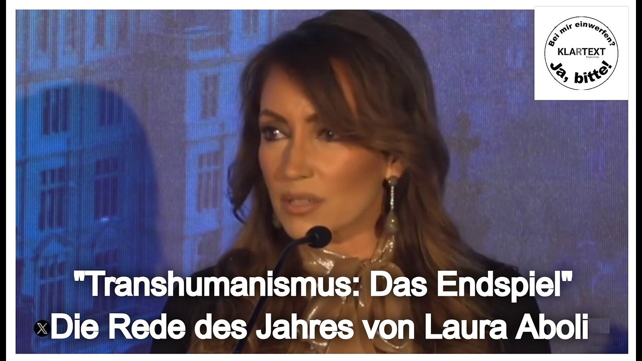 "Transhumanismus: Das Endspiel" - die Rede des Jahres von Laura Aboli (Re-Upload)