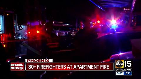 Apartment fire in north Phoenix destroys several units