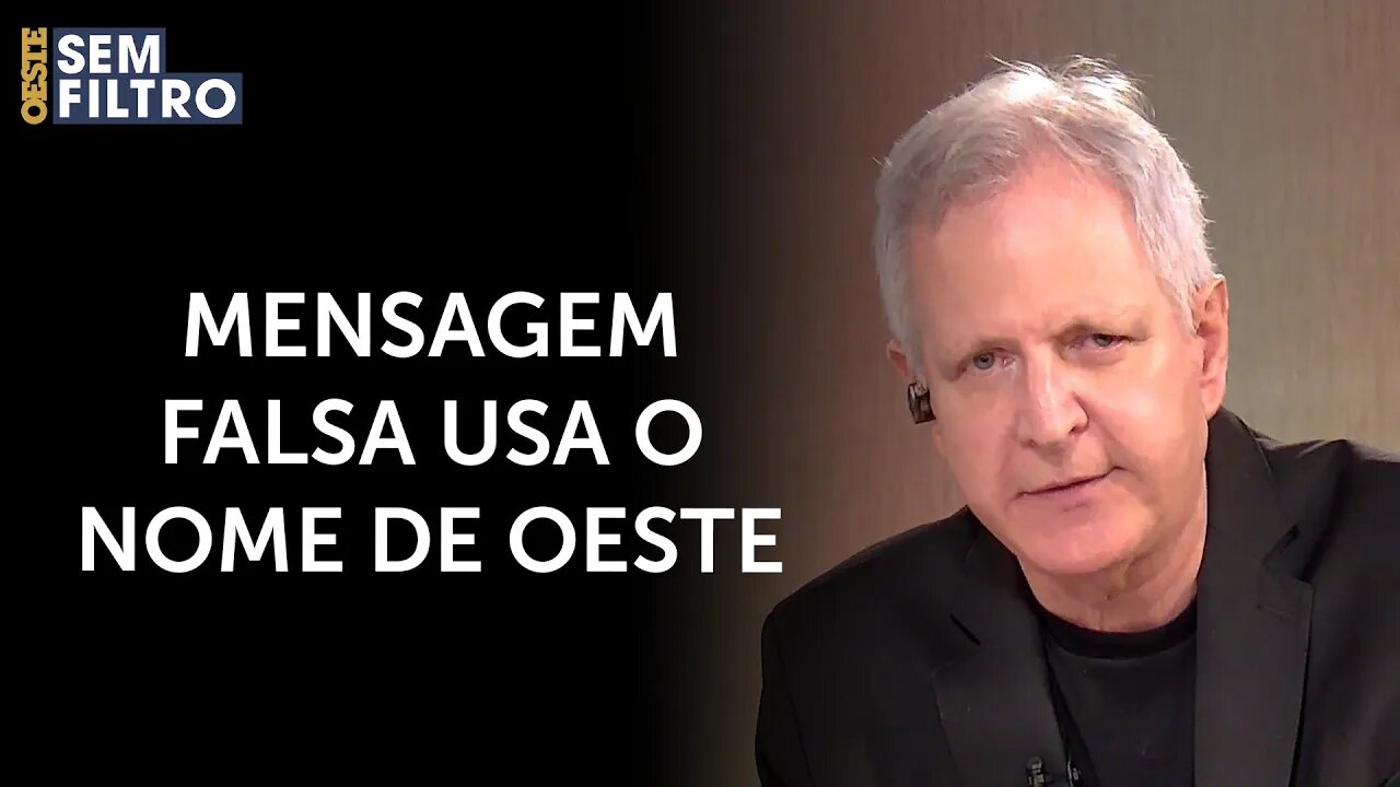 Augusto Nunes: ‘É falsa a publicação atribuída à Revista Oeste sobre as manifestações’ | #osf