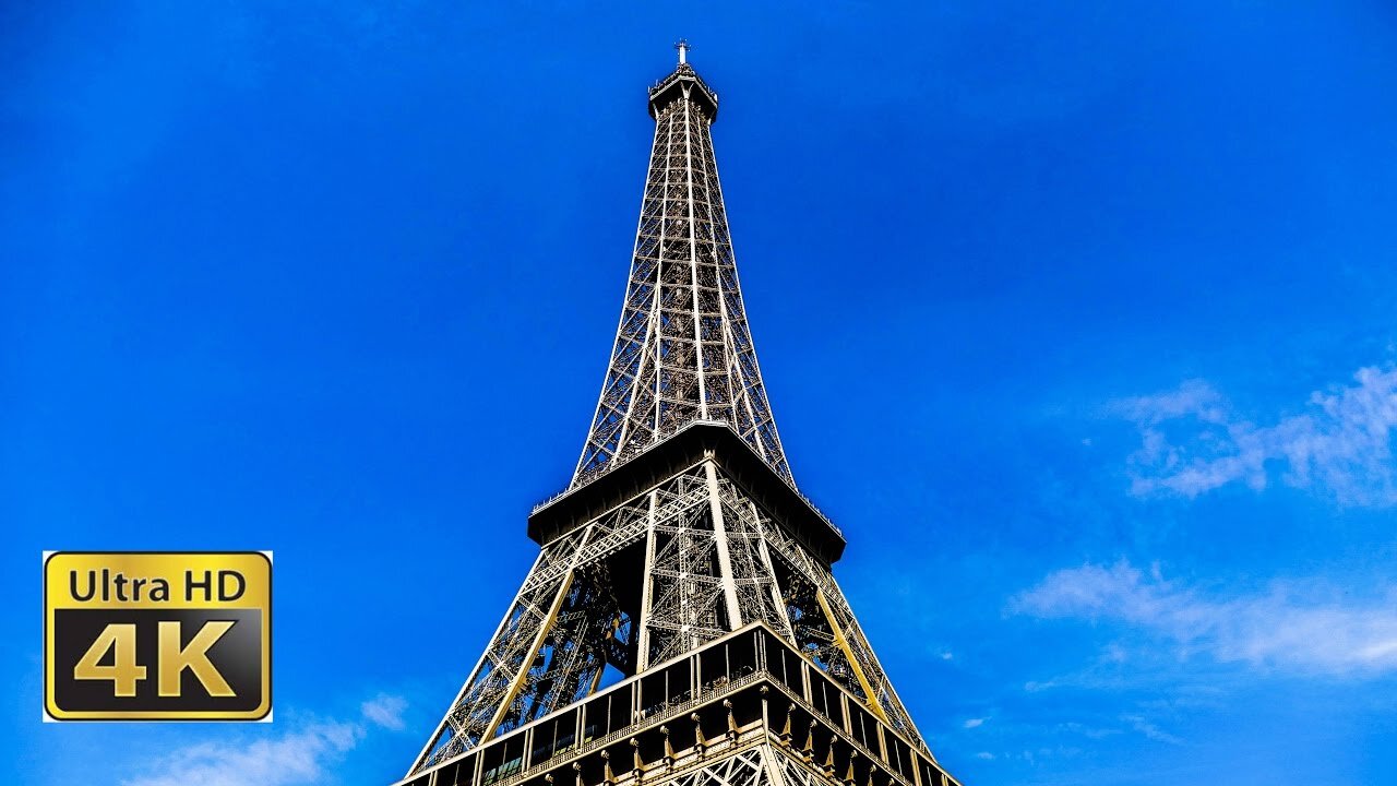 Eiffel Tower Drone 4k