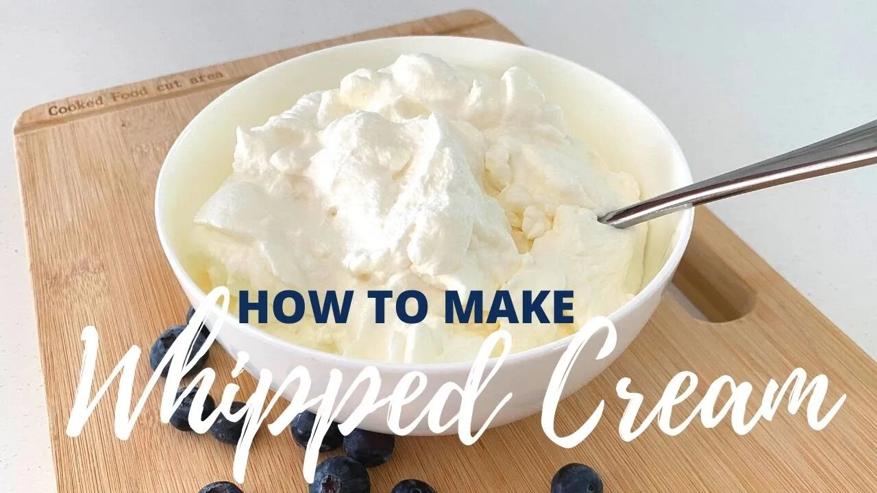 How to make 2 Ingredient Whipped Cream - Homemade Recipe Quick and Easy