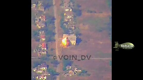 Russian missile demolishes a house at Novomikhailovka
